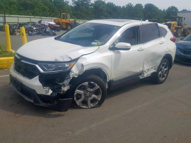 2HKRW2H81JH639438 - 2018 HONDA CR-V EXL WHITE photo 2