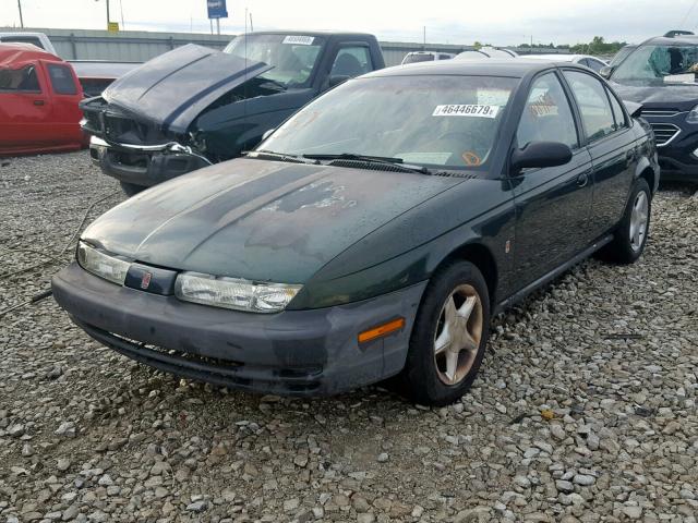 1G8ZH528XXZ281952 - 1999 SATURN SL1 GREEN photo 2