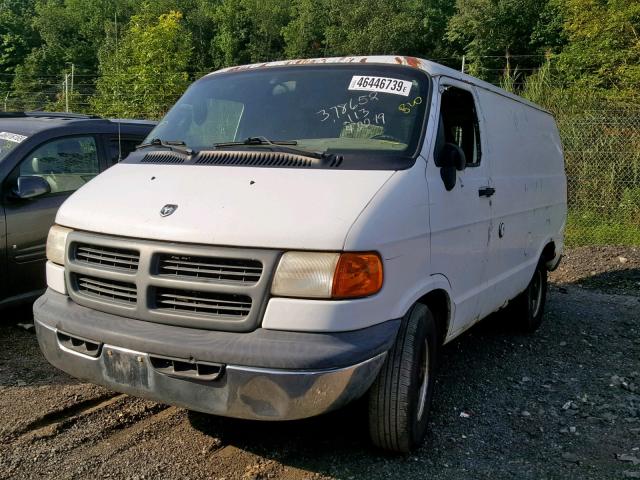 2B7HB11X42K128791 - 2002 DODGE RAM VAN B1 WHITE photo 2