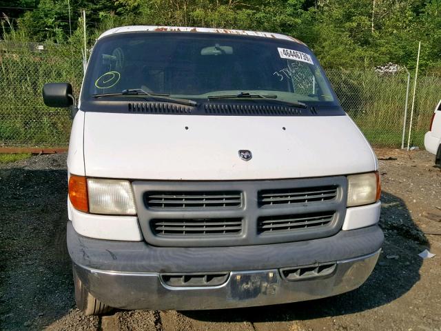 2B7HB11X42K128791 - 2002 DODGE RAM VAN B1 WHITE photo 9