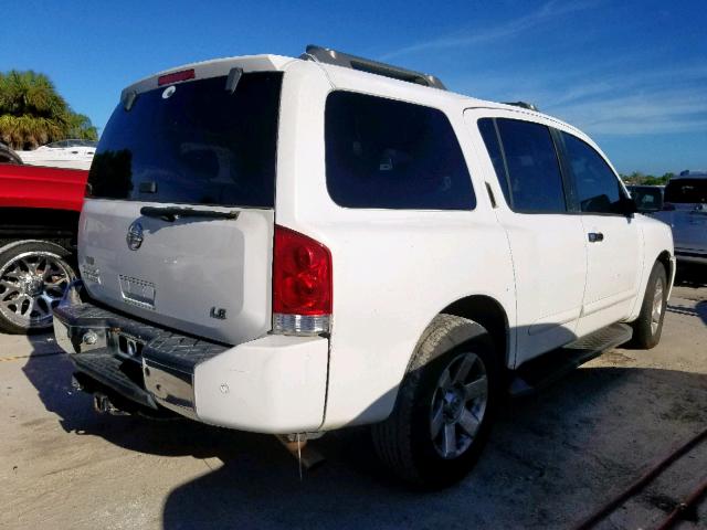 5N1AA08A64N728490 - 2004 NISSAN ARMADA SE WHITE photo 4