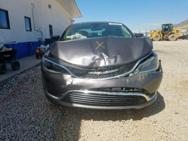 1C3CCCAG5GN151192 - 2016 CHRYSLER 200 LIMITE GRAY photo 9