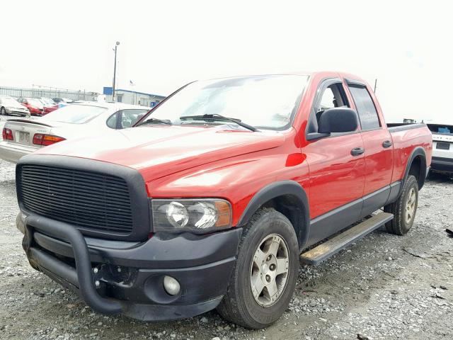 1D7HA18D24S641776 - 2004 DODGE RAM 1500 S RED photo 2