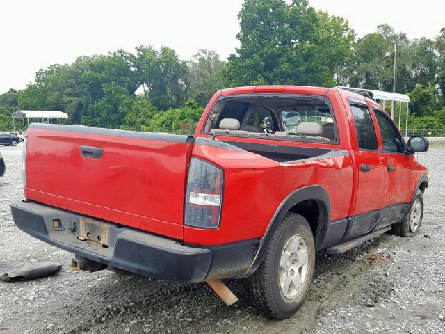 1D7HA18D24S641776 - 2004 DODGE RAM 1500 S RED photo 4