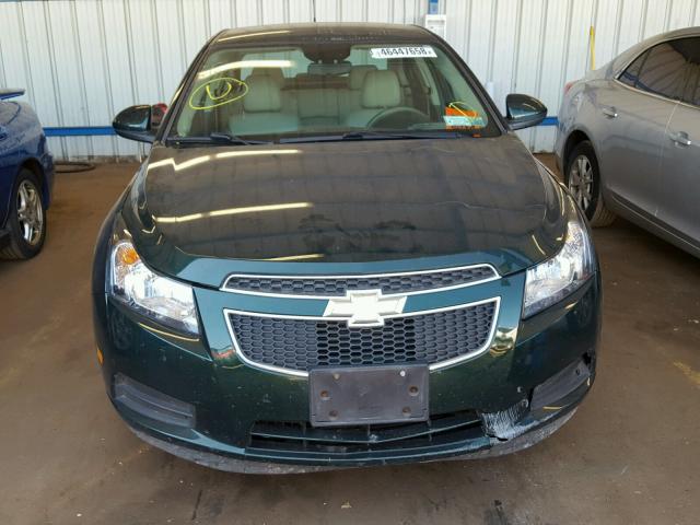 1G1P75SZ2E7384860 - 2014 CHEVROLET CRUZE GREEN photo 9