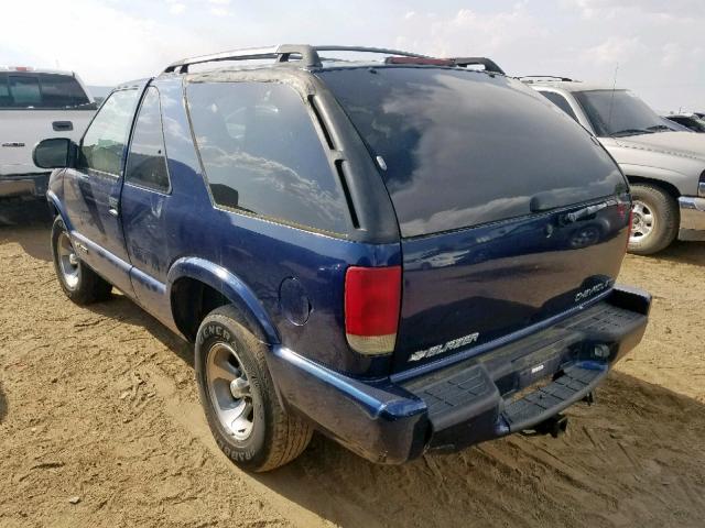 1GNCS18X13K124146 - 2003 CHEVROLET BLAZER BLUE photo 3