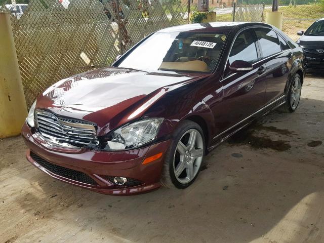 WDDNG71X98A179253 - 2008 MERCEDES-BENZ S 550 MAROON photo 2