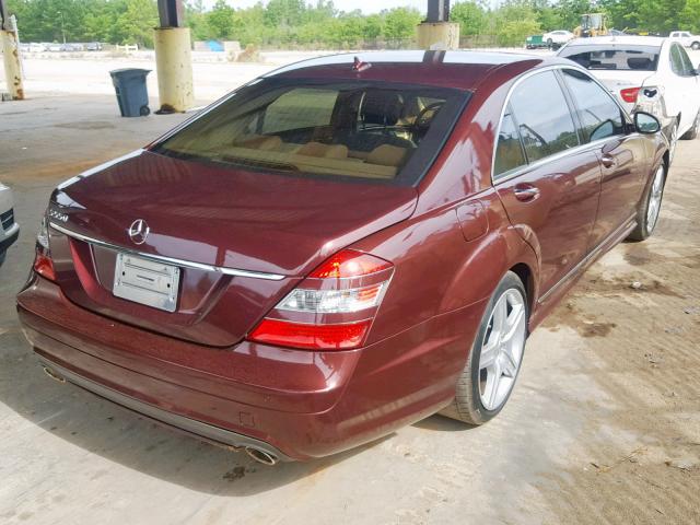 WDDNG71X98A179253 - 2008 MERCEDES-BENZ S 550 MAROON photo 4