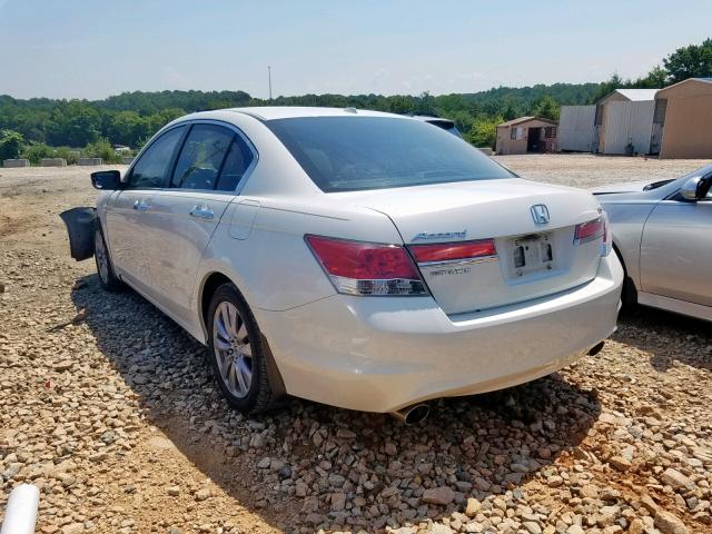 1HGCP3F87BA000194 - 2011 HONDA ACCORD EXL WHITE photo 3