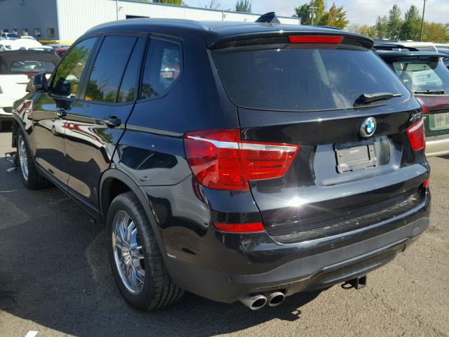 5UXWX9C50F0D59053 - 2015 BMW X3 XDRIVE2 BLACK photo 3