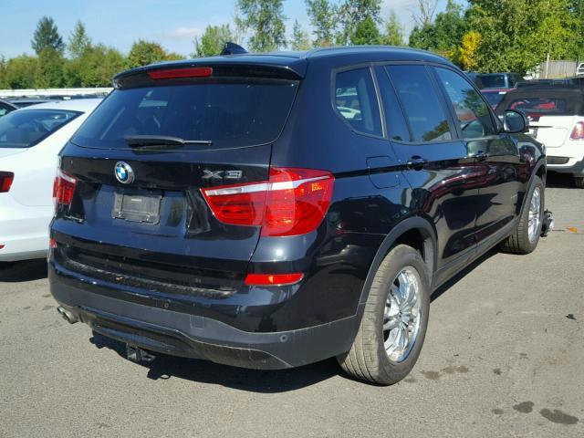 5UXWX9C50F0D59053 - 2015 BMW X3 XDRIVE2 BLACK photo 4