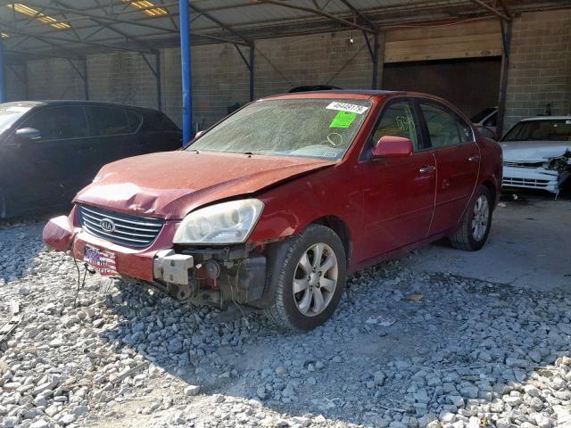 KNAGE123375153916 - 2007 KIA OPTIMA LX/ BURGUNDY photo 2