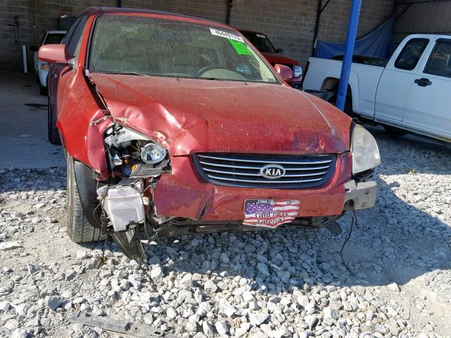 KNAGE123375153916 - 2007 KIA OPTIMA LX/ BURGUNDY photo 9