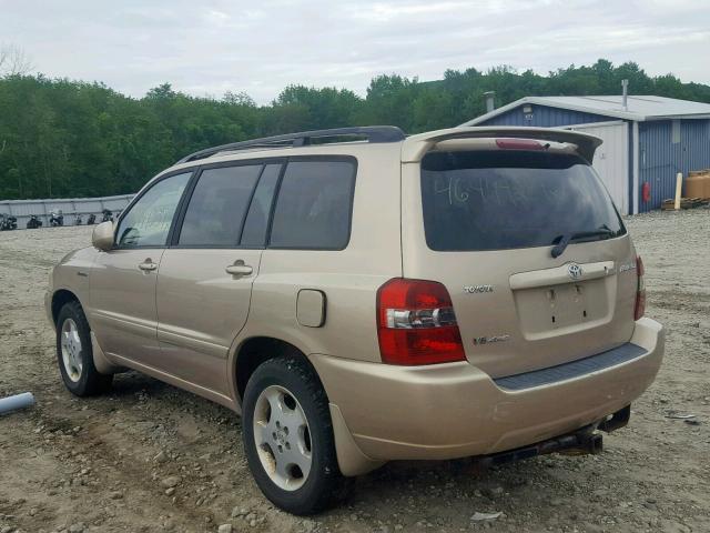 JTEEP21A640018041 - 2004 TOYOTA HIGHLANDER TAN photo 3