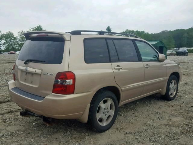 JTEEP21A640018041 - 2004 TOYOTA HIGHLANDER TAN photo 4