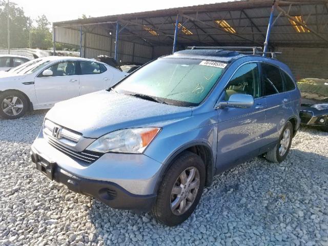 JHLRE38767C045595 - 2007 HONDA CR-V EXL BLUE photo 2