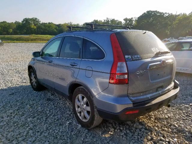 JHLRE38767C045595 - 2007 HONDA CR-V EXL BLUE photo 3