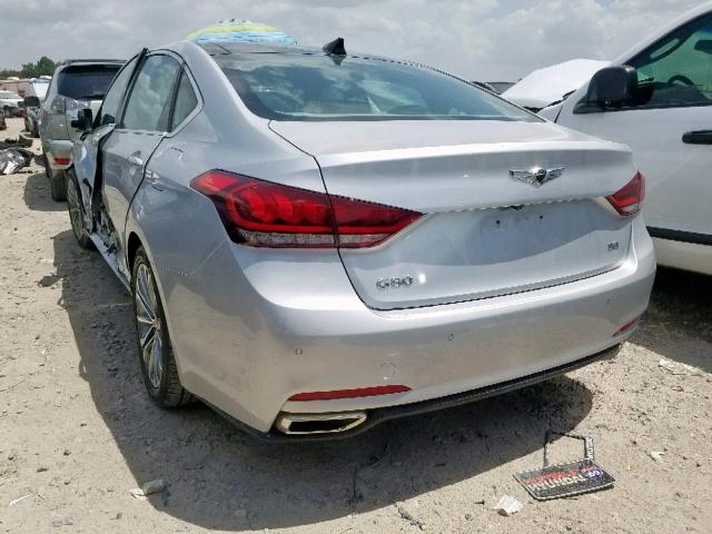 KMHGN4JE6HU176875 - 2017 GENESIS G80 BASE SILVER photo 3