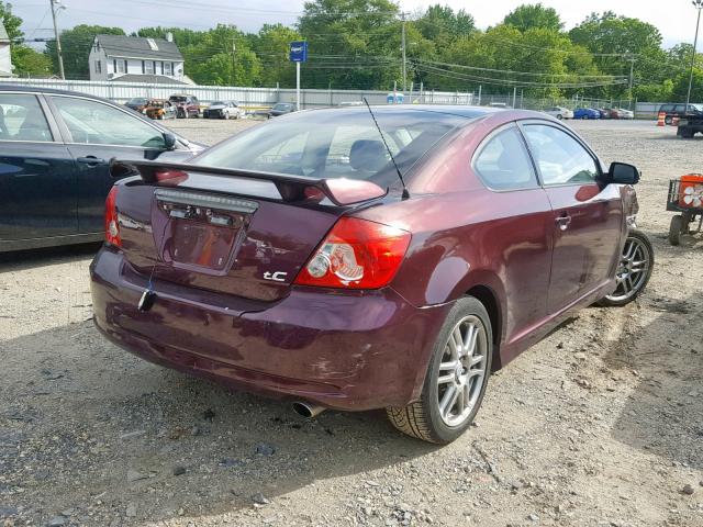 JTKDE177960111904 - 2006 TOYOTA SCION TC მუქწითელი ფოტო 4