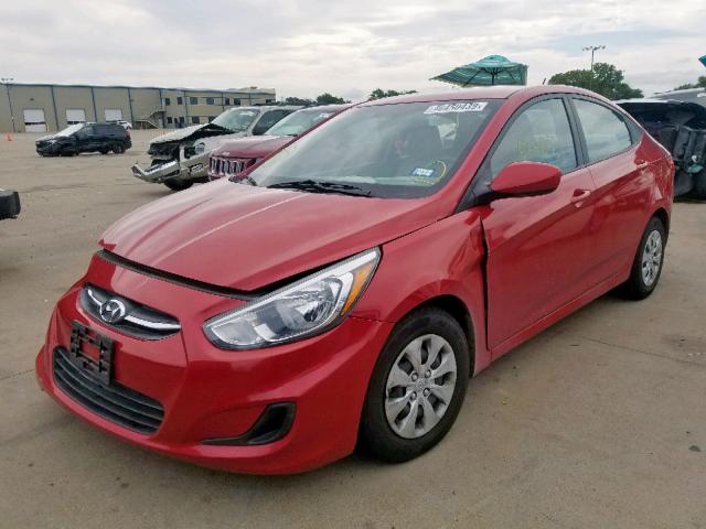 KMHCT4AE7HU185721 - 2017 HYUNDAI ACCENT SE RED photo 2