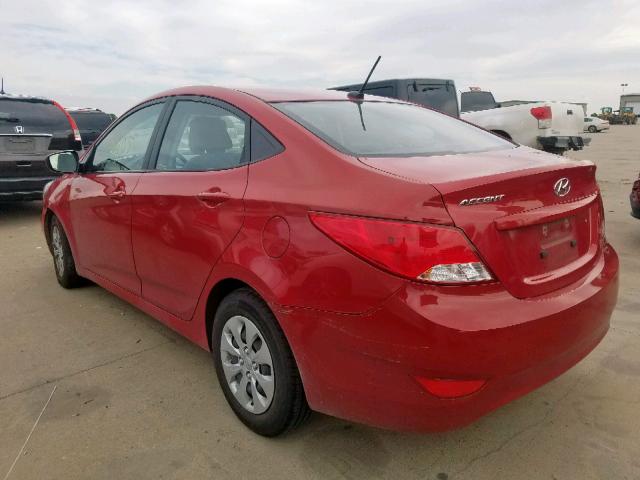 KMHCT4AE7HU185721 - 2017 HYUNDAI ACCENT SE RED photo 3