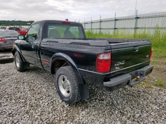 1FTYR11E31PB64764 - 2001 FORD RANGER BLACK photo 3