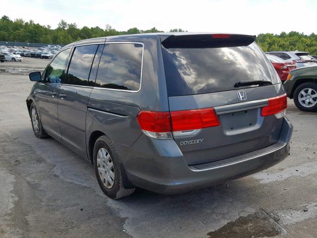 5FNRL38228B081506 - 2008 HONDA ODYSSEY LX GRAY photo 3