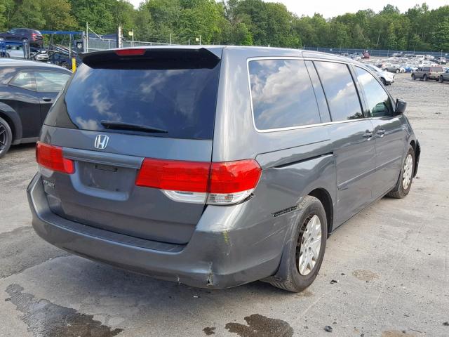 5FNRL38228B081506 - 2008 HONDA ODYSSEY LX GRAY photo 4