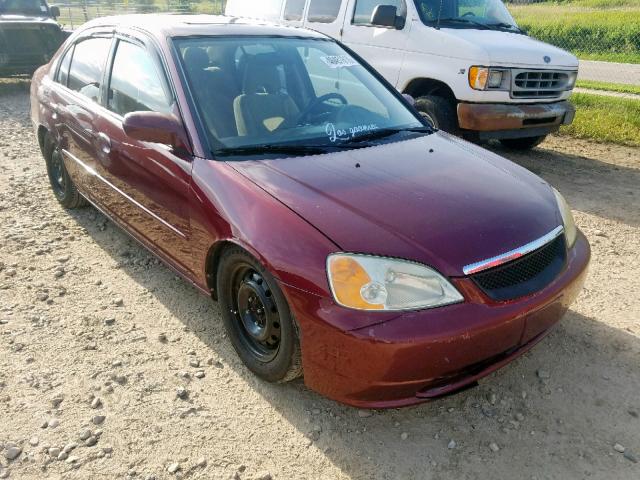 1HGES26733L034826 - 2003 HONDA CIVIC EX BURGUNDY photo 1