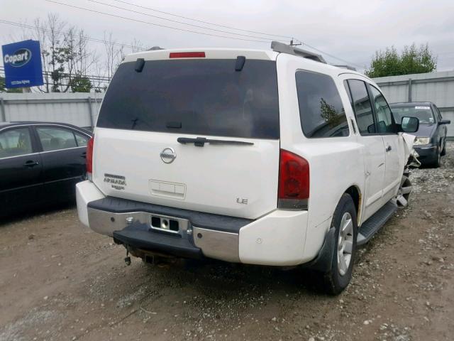 5N1AA08B84N723297 - 2004 NISSAN ARMADA SE WHITE photo 4