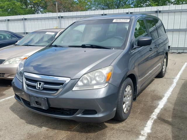 5FNRL38227B007629 - 2007 HONDA ODYSSEY LX SILVER photo 2