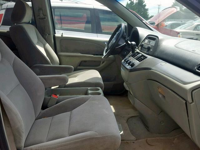 5FNRL38227B007629 - 2007 HONDA ODYSSEY LX SILVER photo 5