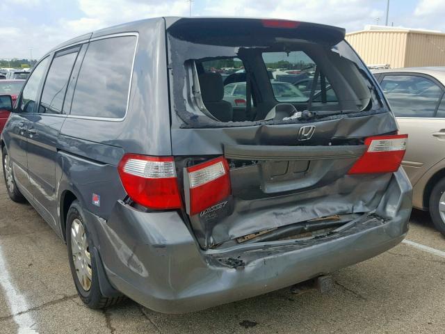 5FNRL38227B007629 - 2007 HONDA ODYSSEY LX SILVER photo 9