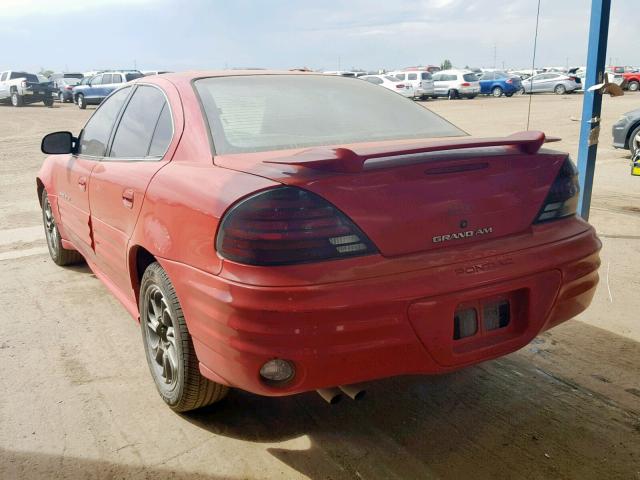1G2NF52E7YM801141 - 2000 PONTIAC GRAND AM S RED photo 3