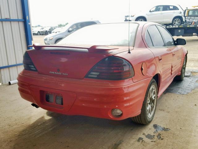 1G2NF52E7YM801141 - 2000 PONTIAC GRAND AM S RED photo 4