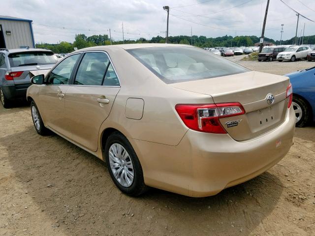 4T1BF1FK7CU002164 - 2012 TOYOTA CAMRY BASE GOLD photo 3