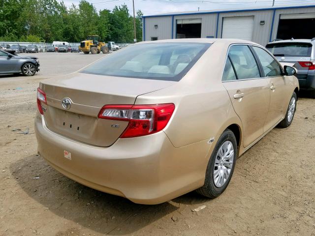 4T1BF1FK7CU002164 - 2012 TOYOTA CAMRY BASE GOLD photo 4