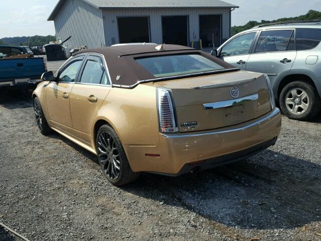 1G6DE5E57D0134839 - 2013 CADILLAC CTS LUXURY GOLD photo 3