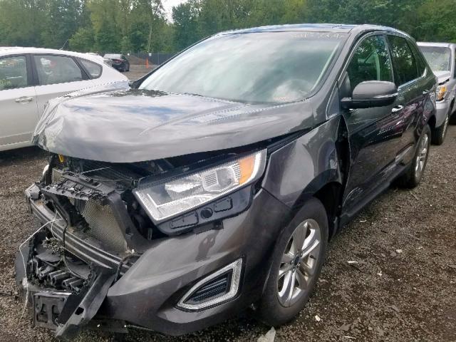 2FMTK4J80FBB01870 - 2015 FORD EDGE SEL GRAY photo 2