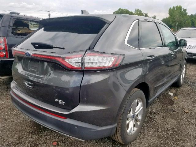 2FMTK4J80FBB01870 - 2015 FORD EDGE SEL GRAY photo 4