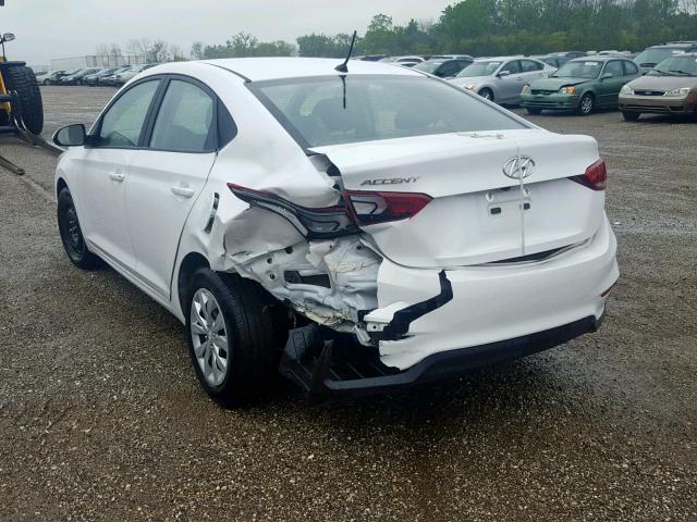 3KPC24A36KE073178 - 2019 HYUNDAI ACCENT SE WHITE photo 3