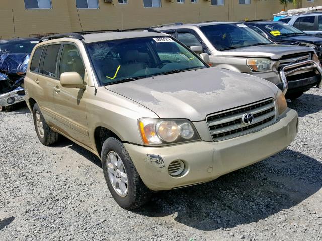 JTEGD21A810016661 - 2001 TOYOTA HIGHLANDER GOLD photo 1