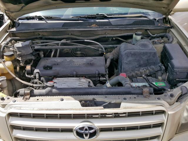 JTEGD21A810016661 - 2001 TOYOTA HIGHLANDER GOLD photo 7