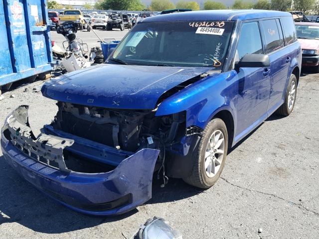 2FMGK5B85EBD38018 - 2014 FORD FLEX SE BLUE photo 2