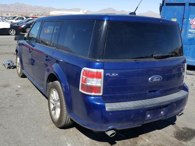 2FMGK5B85EBD38018 - 2014 FORD FLEX SE BLUE photo 3