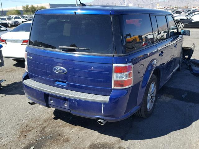 2FMGK5B85EBD38018 - 2014 FORD FLEX SE BLUE photo 4