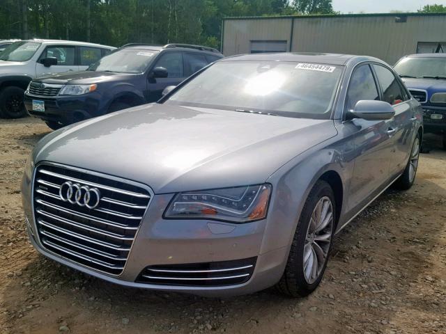 WAURGAFD8DN021767 - 2013 AUDI A8 L QUATT GRAY photo 2