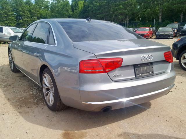 WAURGAFD8DN021767 - 2013 AUDI A8 L QUATT GRAY photo 3