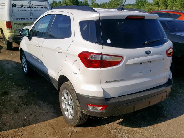 MAJ6P1UL3JC196585 - 2018 FORD ECOSPORT S WHITE photo 3