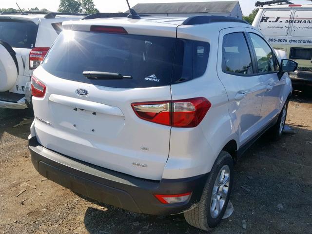 MAJ6P1UL3JC196585 - 2018 FORD ECOSPORT S WHITE photo 4